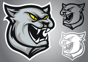cat panther logo vector emblem illustration design idea creative