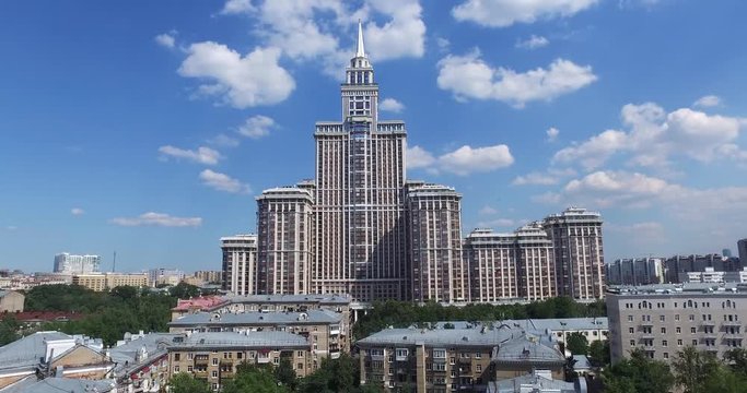 Aerial Moscow District Buildings and houses Cityscape