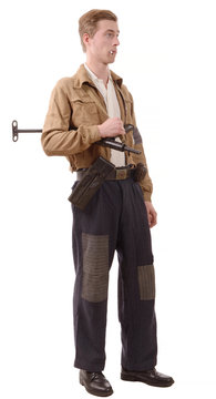 French Resistance, vintage clothes and weapons,