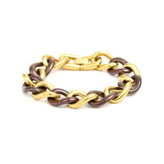 Fashion golden bracelet isolated on white

