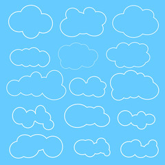 Clouds. Cloud vector. Cloud Icon Vector. Cloudy sky. Clouds blue sky. Cloud background. Clouds lightning. Cloudscape. Clouds sky. Clouds isolated. Cloud set. Weather. Sky background