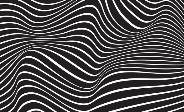optical art background wave design black and white © am54