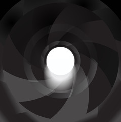 gun barrel inside vector background illustration hole