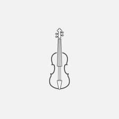 Fototapeta premium violin line icon, outline vector logo illustration, linear pictogram isolated on white