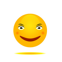Smiling emoticon with smiling eyes and rosy cheeks
