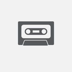 Cassette icon vector, solid logo illustration, pictogram isolated on white