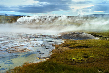 Panorama of Hveravellir. Iceland