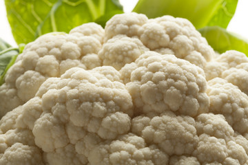 White cauliflower close up