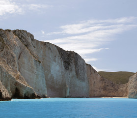 Naklejka premium Navagio beach on Zakynthos island, Greece