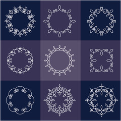 Collection of nine monograms