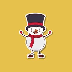 funny Christmas character isolated icon design