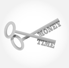 money time key concept illustration design