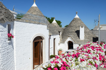 Beautiful town of Alberobello with trulli houses © fotoember
