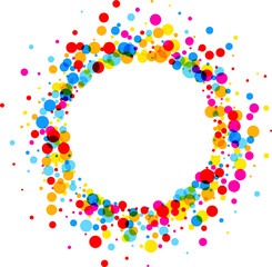 Round background with drops.