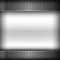 Polished steel texture on hold metal abstract background vector