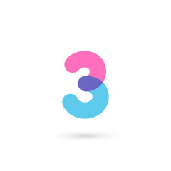 Number 3 logo icon design template elements - obrazy, fototapety, plakaty