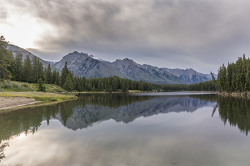 Mountain Lake with Reflection - Banff National Park, Alberta, Canada
