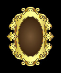 Vector vintage border frame engraving with retro ornament Vector