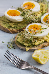 Avocado toast with egg