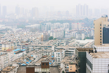 Fototapeta na wymiar Polluted landscape of Nanjing