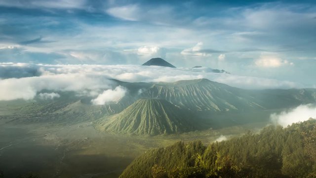 4k Time Lapse video of Mount Bromo .One of the active volcano in East Java ,Indonesia.