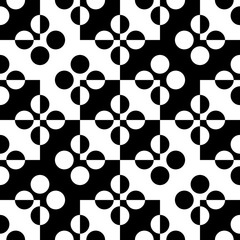 Fototapeta premium Seamless Circle and Square Pattern