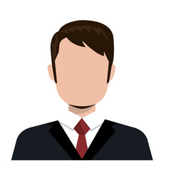 Executive male profile with elegant suit and tie, vector illustration design.