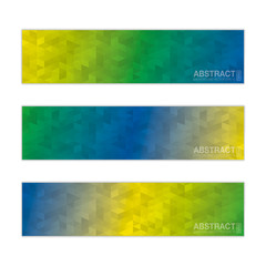 Abstract banner background in colors of Brazil. vector eps10.