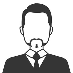 Businessman profile in black ands white colors, vector illustration design.