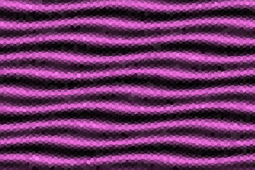 Illustration of pink and black mosaic waves