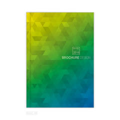 Abstract brochure background in colors of Brazil. vector eps10.