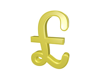 Pound sign isolated on white, 3d illustration