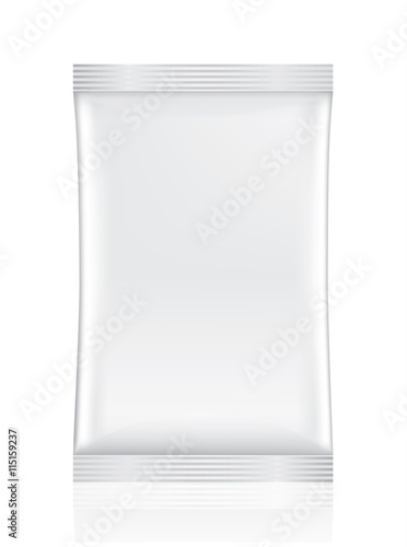 Download "White Sachet packaging not have label isolated on a white ...