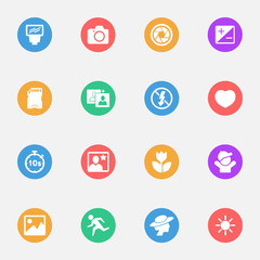 photography icon flat