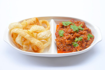 Spicy Chili Paste (Nam Prick) with vegetables, thai cuisine