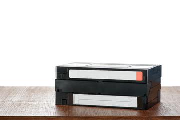 Three VHS tape on the table
