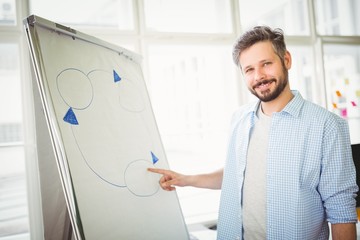 Businessman giving presentation in creative office