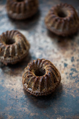 Mini chocolate bundt cake
