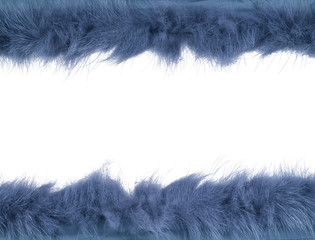 Strip of fur isolated over the white background