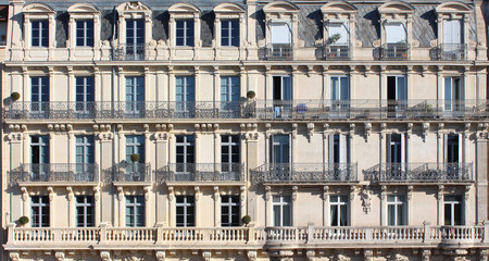 Obraz premium Fasady budynków Haussmanna