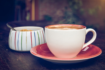Coffee cup in coffee shop