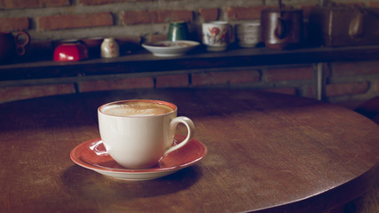 Coffee cup in coffee shop