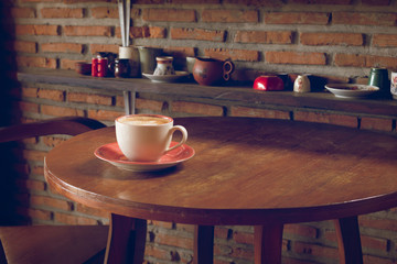 Coffee cup in coffee shop