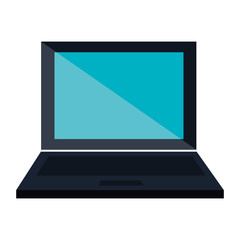 Personal computer isolated flat icon, vector illustration graphic design.