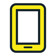 Mobile smartphone isolated flat icon, vector illustration graphic design.