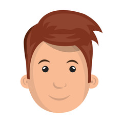 Obraz premium Young male profille cartoon, isolated icon vector illustration graphic.