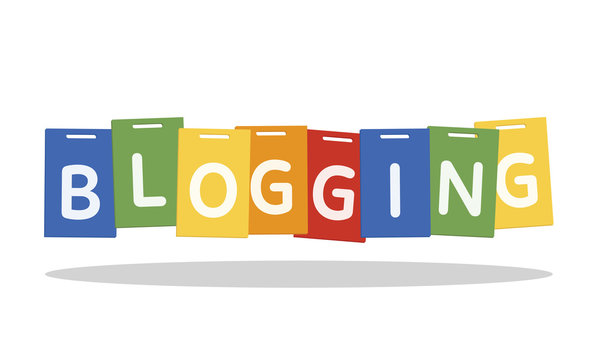Blogging marketing concept vector design