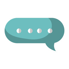 Chat bubble speakbox isolated flat icon, vector illustration graphic.