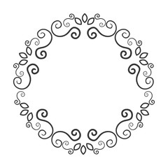 Victorian vintage design in white and black colors, vector illustration.