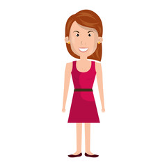 Young woman profile cartoon, vector illustration graphic design.